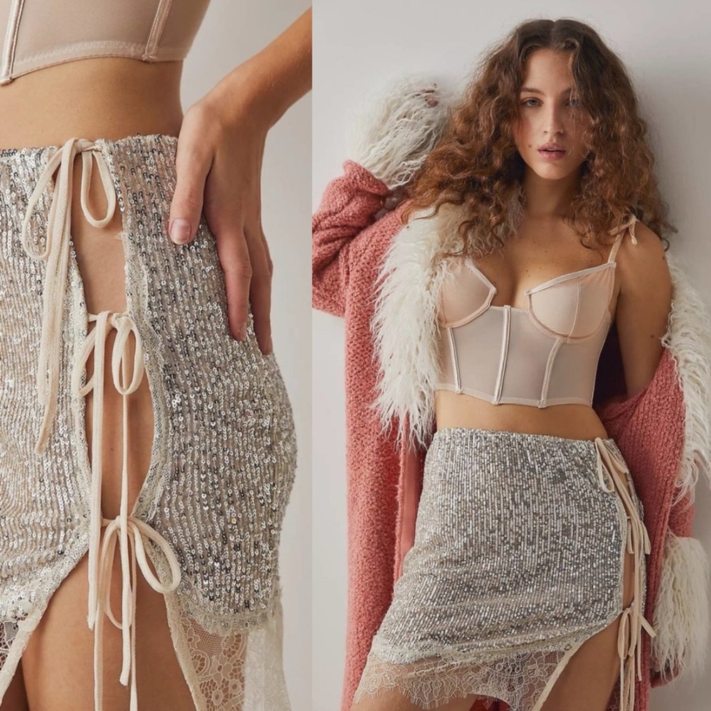 Free People Gold Rush Half Slip Free Size M